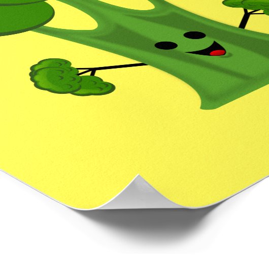 Funny Broccoli Poster (Hoek)