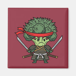 Funny Broccoli Samurai Warrior Japanese Art Illust Magneet