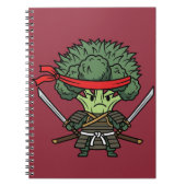 Funny Broccoli Samurai Warrior Japanese Art Illust Notitieboek (Voorkant)