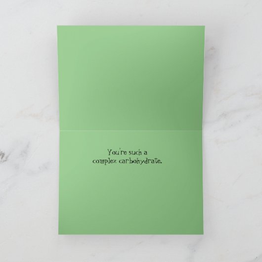 Funny Broccoli Talk Complex Carbohydraat Kaart (Binnen)