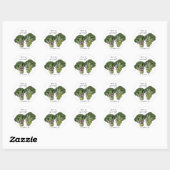 Funny Broccoli Talk Ronde Sticker (Vel)