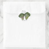 Funny Broccoli Talk Ronde Sticker (Tas)