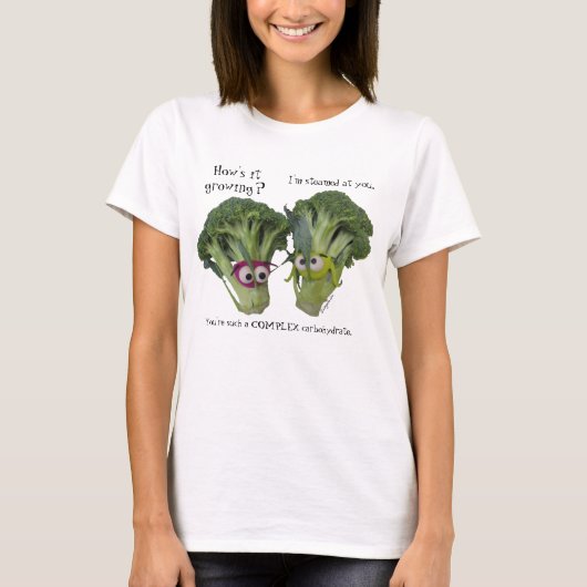 Funny Broccoli Talk T-shirt (Voorkant)