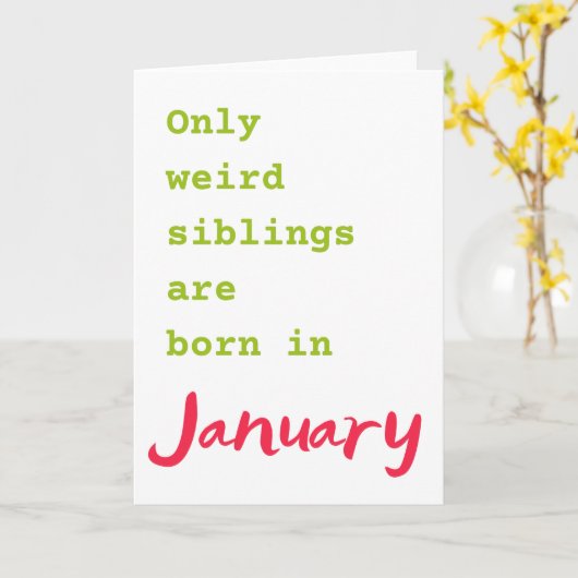 Funny broer zus verjaardagskaart kaart (Gele Bloem)