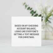 Funny Broke Christmas  Feestdagenkaart (Staand voorkant)