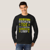Funny Broken Toe Warrior Limp krijgt snel weer geb T-shirt (Voorkant volledig)