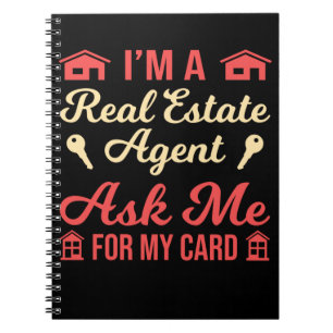 Funny Broker Investor Property Real Estate Agent Notitieboek