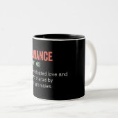 Funny Bromance Definition Two-Tone Coffee Mok (Voorkant rechts)