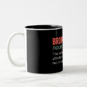 Funny Bromance Definition Two-Tone Coffee Mok (Links)