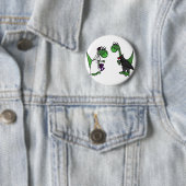 Funny Brontosaurus Wedding Art Ronde Button 5,7 Cm (In situ)