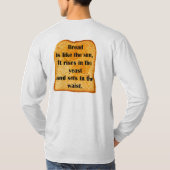 FUNNY. Brood is als de zon. T-shirt (Achterkant)