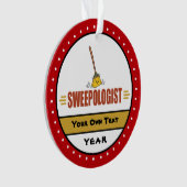 Funny Broom Sweeping Ornament (voorkant)