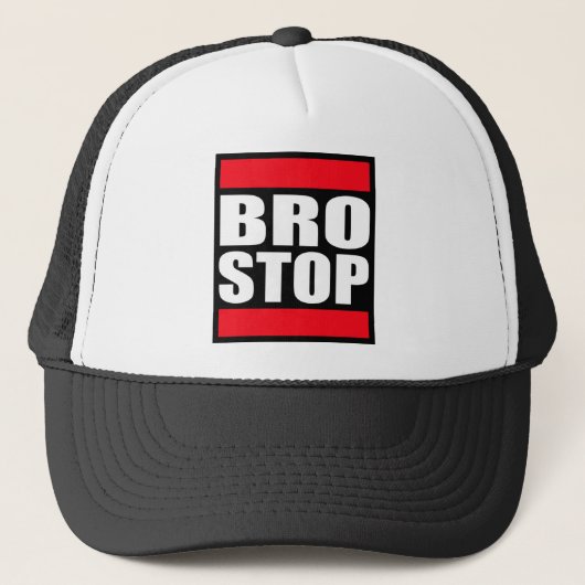 Funny BROSTOP Anti Brostep Dubstep Trucker Pet (Voorkant)
