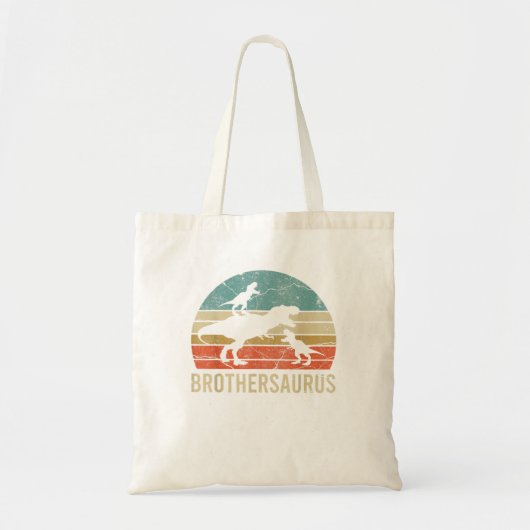Funny Brother Dinosaur 3 Drie kinder Big Little Tote Bag (Voorkant)