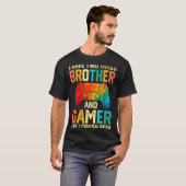 Funny Brother Gamer Graphic Tee Men Boys Teens Vid T-shirt (Voorkant volledig)