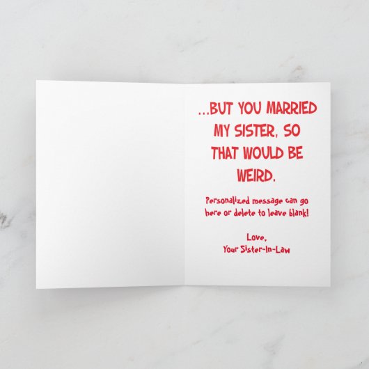 Funny Brother in law Verjaardag Wenskaart Kaart (Binnen)