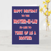 Funny Brother in law Verjaardag Wenskaart Kaart (Gele Bloem)