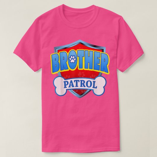 Funny Brother Patrol Dog Mam, pap voor mannen vrou T-shirt (Design voorkant)