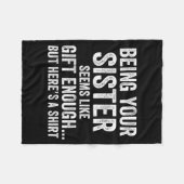 Funny Brother Sarcastic Sibling Humor Quote From S Fleece Deken (Voorkant (Horizontaal))