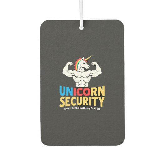 Funny Brother Unicorn Security Dont Mess With My S Luchtverfrisser (Voorkant)