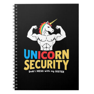 Funny Brother Unicorn Security Dont Mess With My S Notitieboek