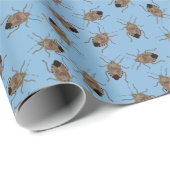 Funny Brown and Blue Stink Bugs Insects Patterned Cadeaupapier (Rol Hoek)