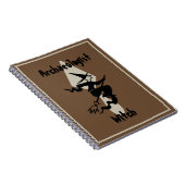 Funny Brown Archeoloog Witch op een kamer Notitieboek (Rechterzijde)