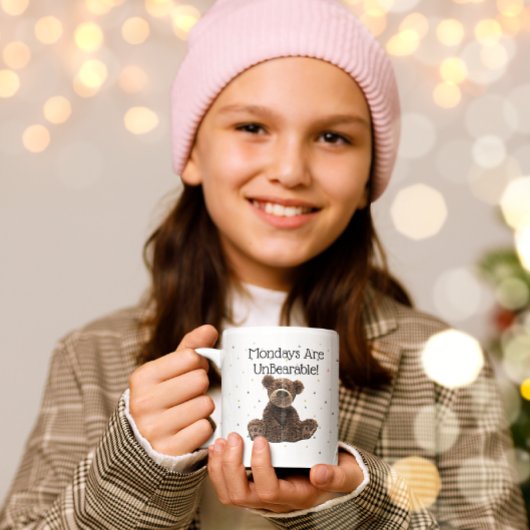 Funny Brown Beer Cute Maandag Werp un Animal Koffiemok