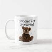 Funny Brown Beer Cute Maandag Werp un Animal Koffiemok (Links)