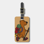 Funny Brown Beer wringt Bagagelabel (Voorkant verticaal)