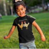 Funny Brown Chicken Easter Hunt Cartoon T-shirt