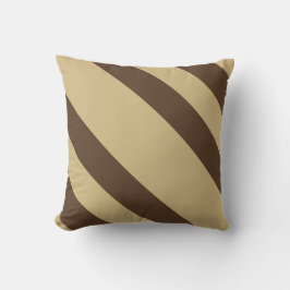 Funny Brown Diagonal Stripes Kussen