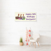 Funny brown farmyard kippenbreien cartoon spandoek (Insitu)