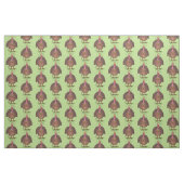 Funny brown farmyard turkey met vliegende cartoon stof (Fat Quarter)