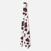 Funny brown koe spots, dierlijk bont print, vee stropdas (Achterkant)