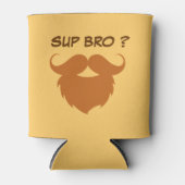 Funny Brown Mustache Blikjeskoeler (Voorkant)