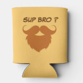 Funny Brown Mustache Blikjeskoeler (Achterkant)