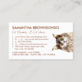 Funny Brown Pet Sitter Maine Coon Cat Visitekaartje (Achterkant)