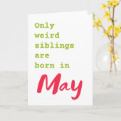 Funny brozzus May verjaardagskaart Kaart (Gele Bloem)