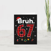 Funny Bruh 67 Meme Chrismtas Xmas Pajama Men Women Kaart (Voorkant)