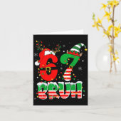 Funny Bruh 67 Six Seven 6 7 Meme Christmas Boys Sa Kaart (Gele Bloem)