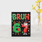 Funny Bruh 67 Six Seven 6 7 Meme Christmas Gen Alp Kaart (Gele Bloem)