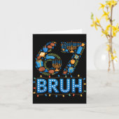 Funny Bruh 67 Six Seven Meme Hanukkah Lights Jewis Kaart (Gele Bloem)