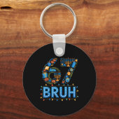 Funny Bruh 67 Six Seven Meme Hanukkah Lights Jewis Sleutelhanger (Voorkant)