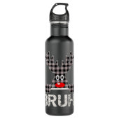 Funny Bruh Buffalo Play Reindeer Waterfles (Voorkant)