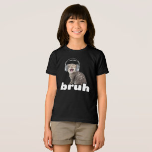 Funny Bruh Cat Tri-Blend Shirt