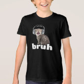 Funny Bruh Cat Tri-Blend Shirt (Voorkant)