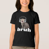 Funny Bruh Cat Tri-Blend Shirt (Voorkant)