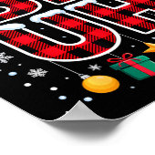 Funny Bruh Christmas Plaid  Poster (Hoek)