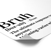 Funny Bruh definitie Poster (Hoek)